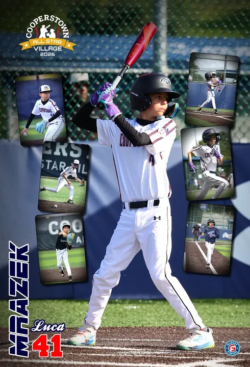 Custom player poster from Cooperstown All Star Village