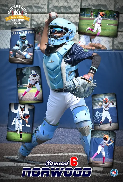 Custom player poster from Cooperstown All Star Village