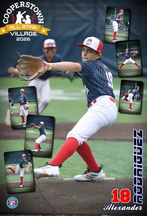 Custom player poster from Cooperstown All Star Village
