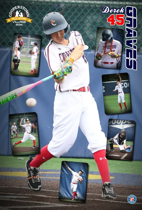 Custom player poster from Cooperstown All Star Village