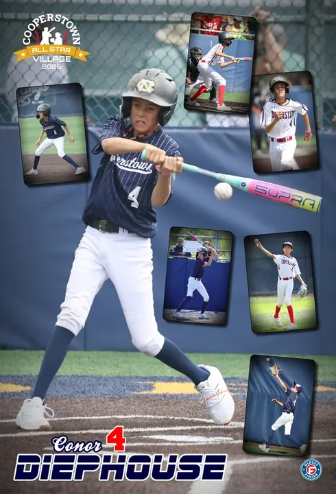 Custom player poster from Cooperstown All Star Village
