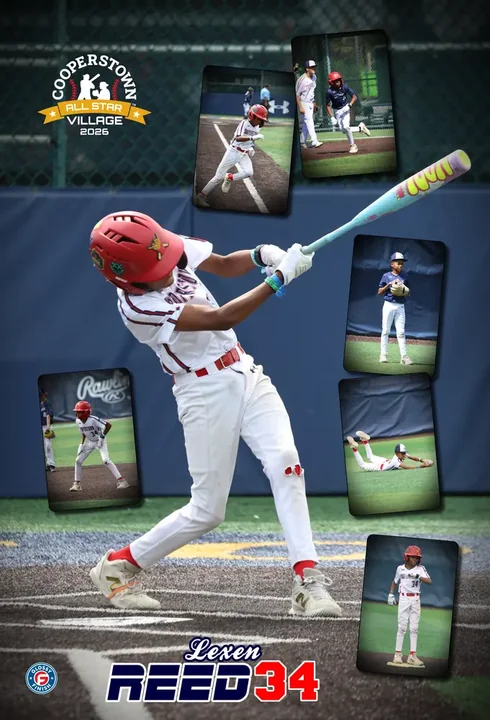 Custom player poster from Cooperstown All Star Village