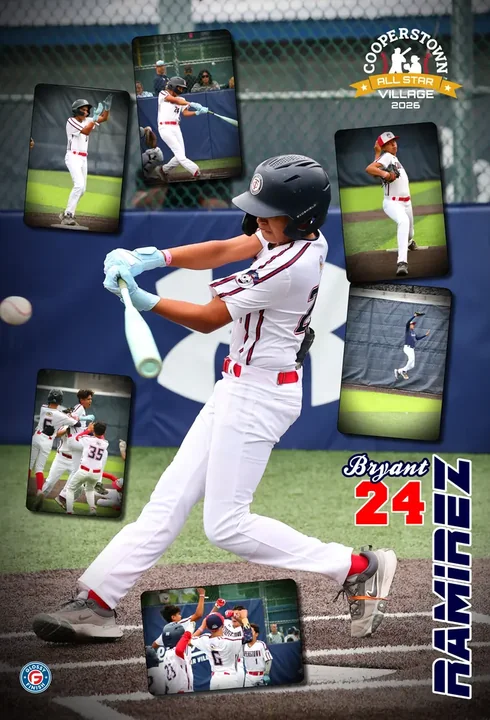 Custom player poster from Cooperstown All Star Village