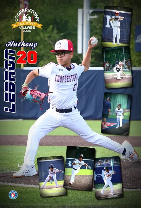 Custom player poster from Cooperstown All Star Village