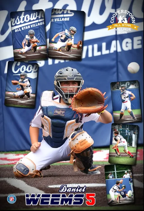 Custom player poster from Cooperstown All Star Village