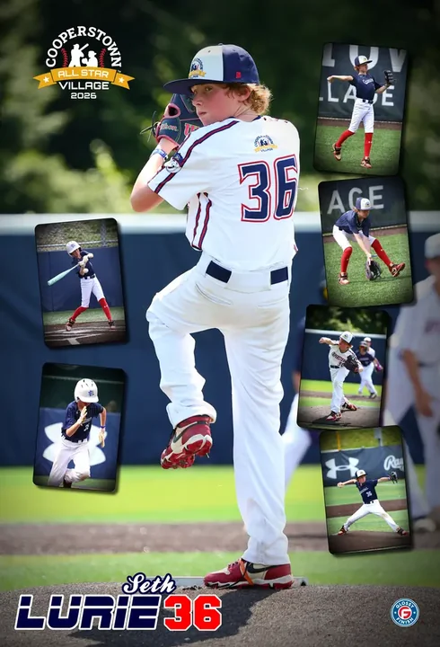 Custom player poster from Cooperstown All Star Village