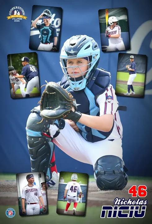 Custom player poster from Cooperstown All Star Village