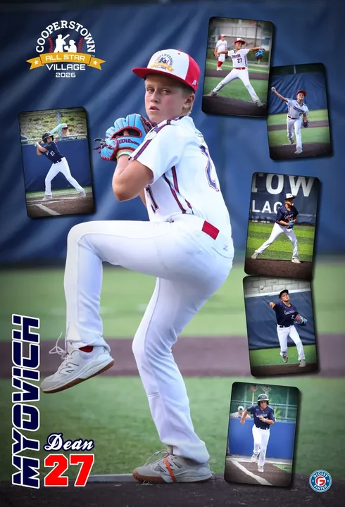 Custom player poster from Cooperstown All Star Village