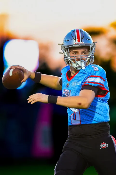 Youth football action photography at the FBU National Championship