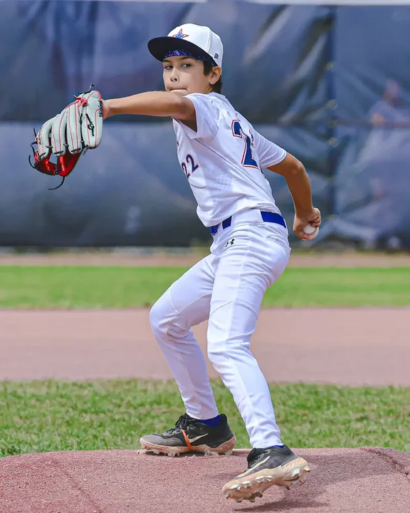 Youth baseball action photography