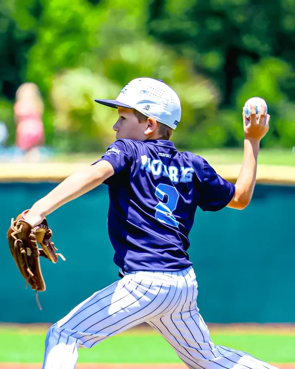 Youth baseball action photography