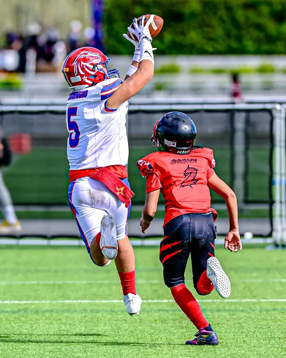 Youth football action photography