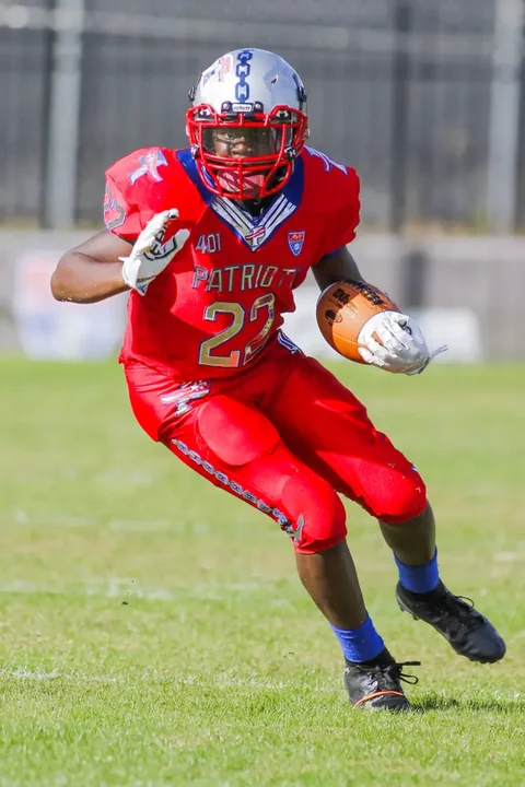 Youth football action photography