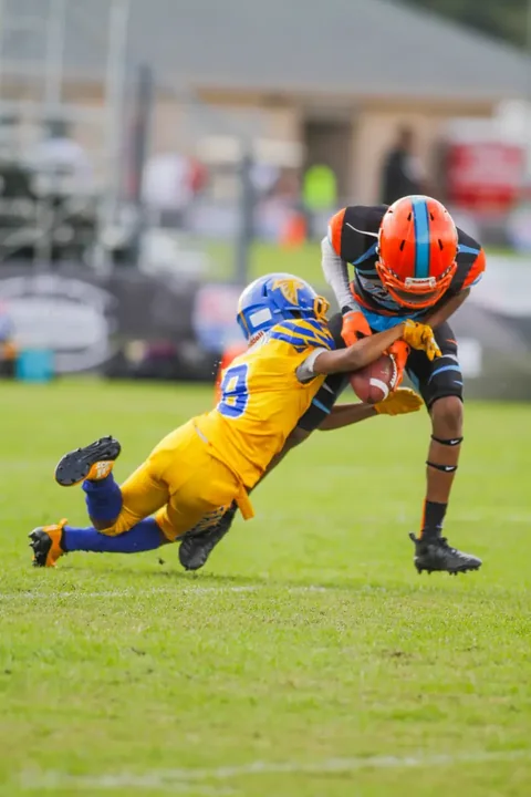 Youth football action photography