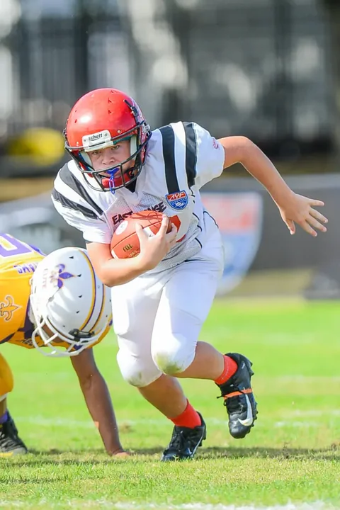 Youth football action photography