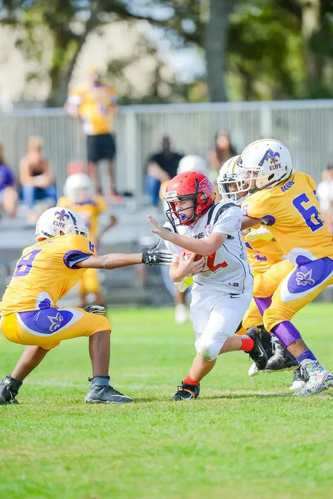 Youth football action photography