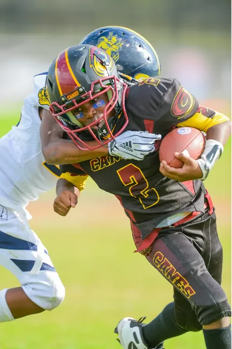 Youth football action photography