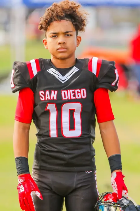 Youth football action photography
