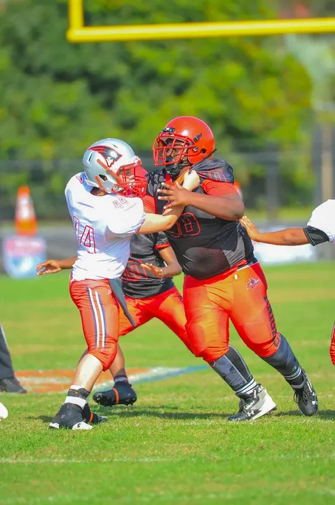 Youth football action photography