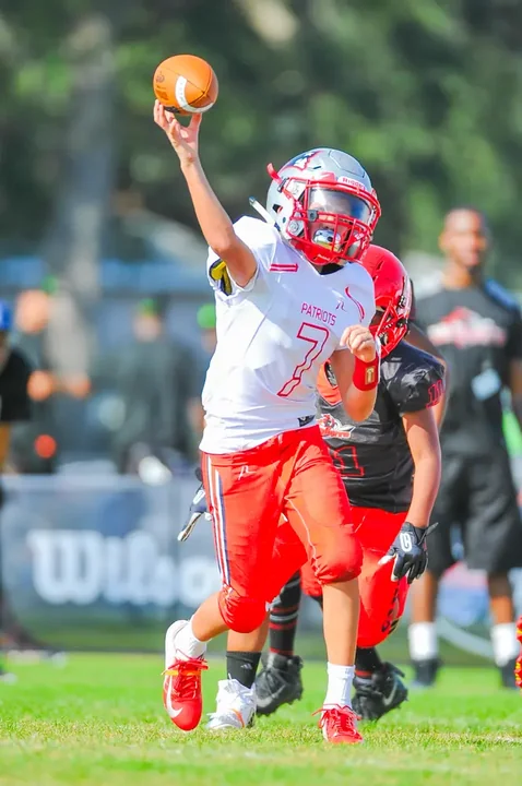 Youth football action photography