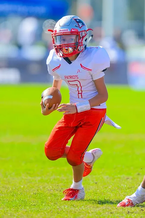 Youth football action photography
