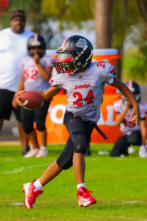 Youth football action photography