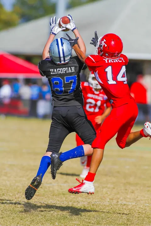 Youth football action photography